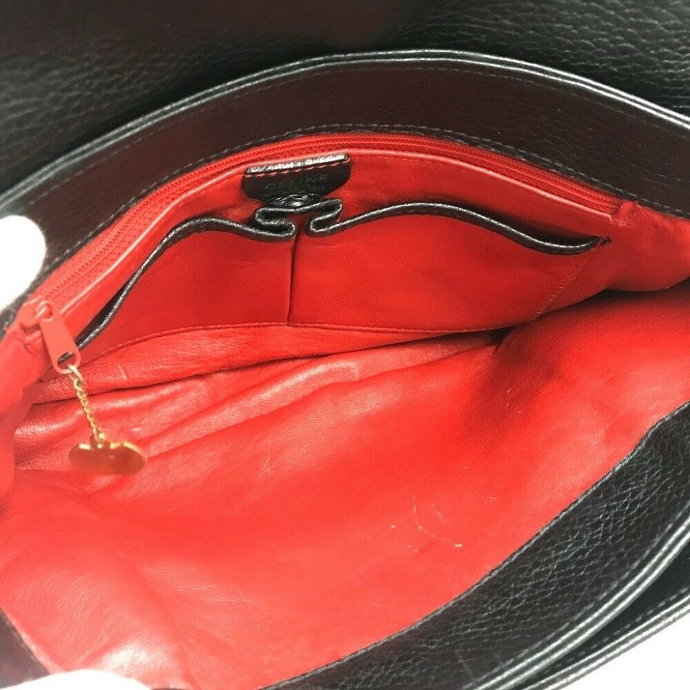 CELINE vintage Circle logo One Shoulder Bag Hand B - Picture 7 of 10